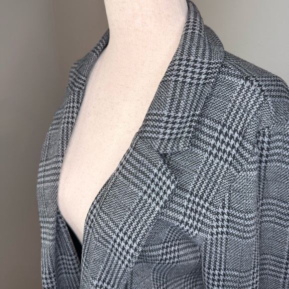 Becool Plaid Open Front Blazer - Size S - Picture 2 of 6